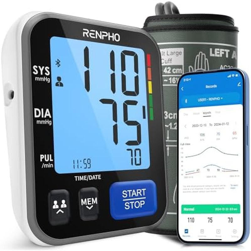 RENPHO Smart Upper-Arm Blood Pressure Monitor