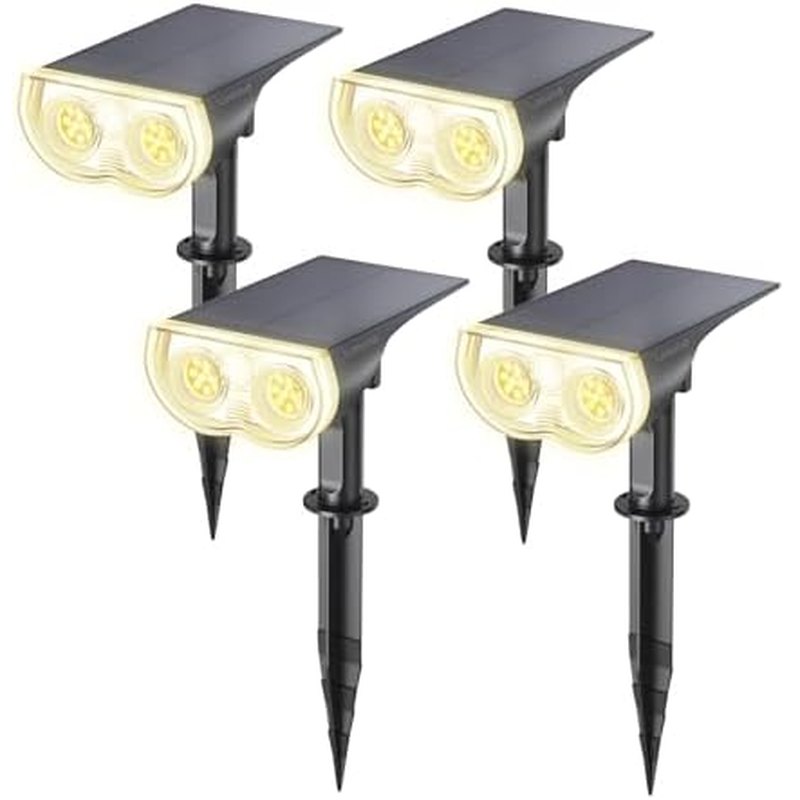 Linkind Solar Spotlights, Warm White, 4-Pack