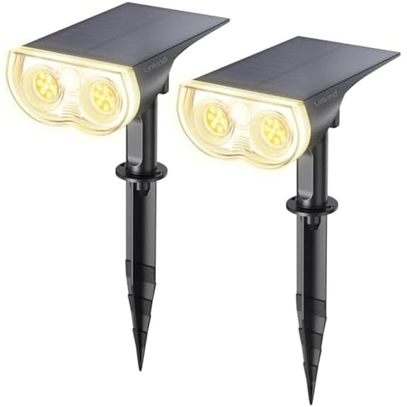 Linkind Solar Spotlights, Warm White, 2-Pack