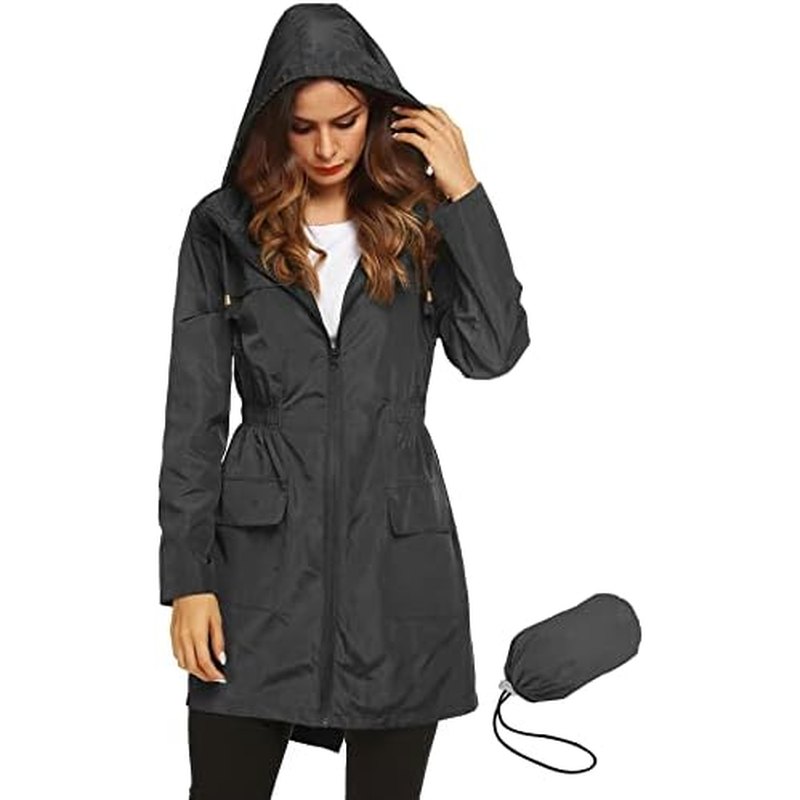 LOMON Lightweight Hooded Rain Jacket