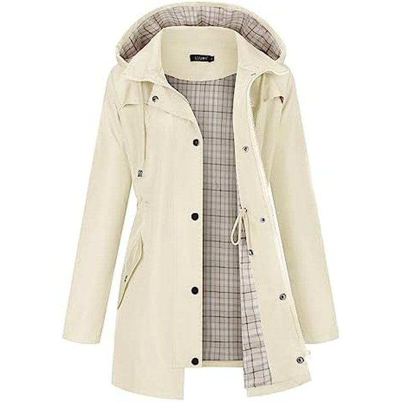 LOMON Lined Waterproof Rain Jacket