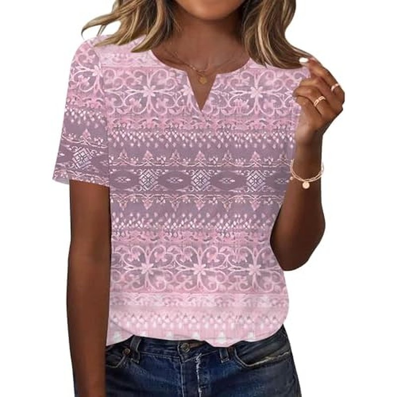 LOMON Short Sleeve V-Neck T-Shirt
