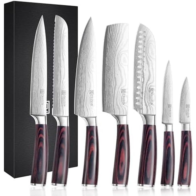 PAUDIN 7-Piece Chef's Knife Set