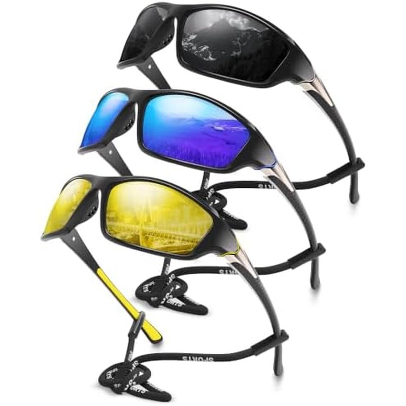 Foliful Polarized Wrap-Around Sport Sunglasses
